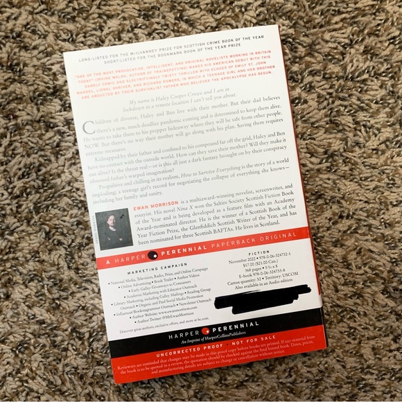 💜 How to Survive Everything by Ewan Morrison ARC - Picture 2 of 2